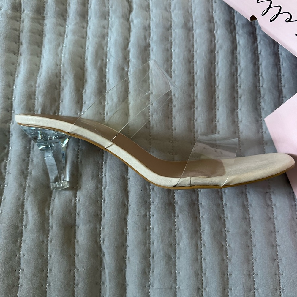Jelly pop clear heels